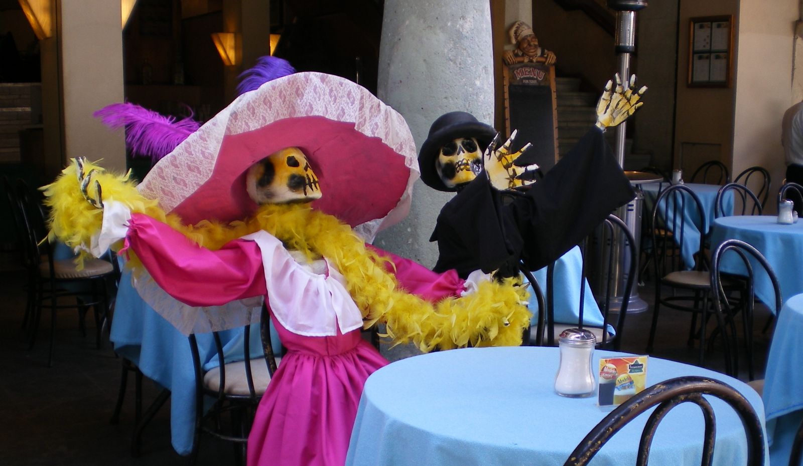 In Mexico, they still hold a huge holiday each year – Mexican Day of the Dead – dedicated to remembering family and friends who have died.  Graves are tidied and decorated, special meals are prepared, and people remember, respect and celebrate those who have died.  (Photo: Mayra Crowe)