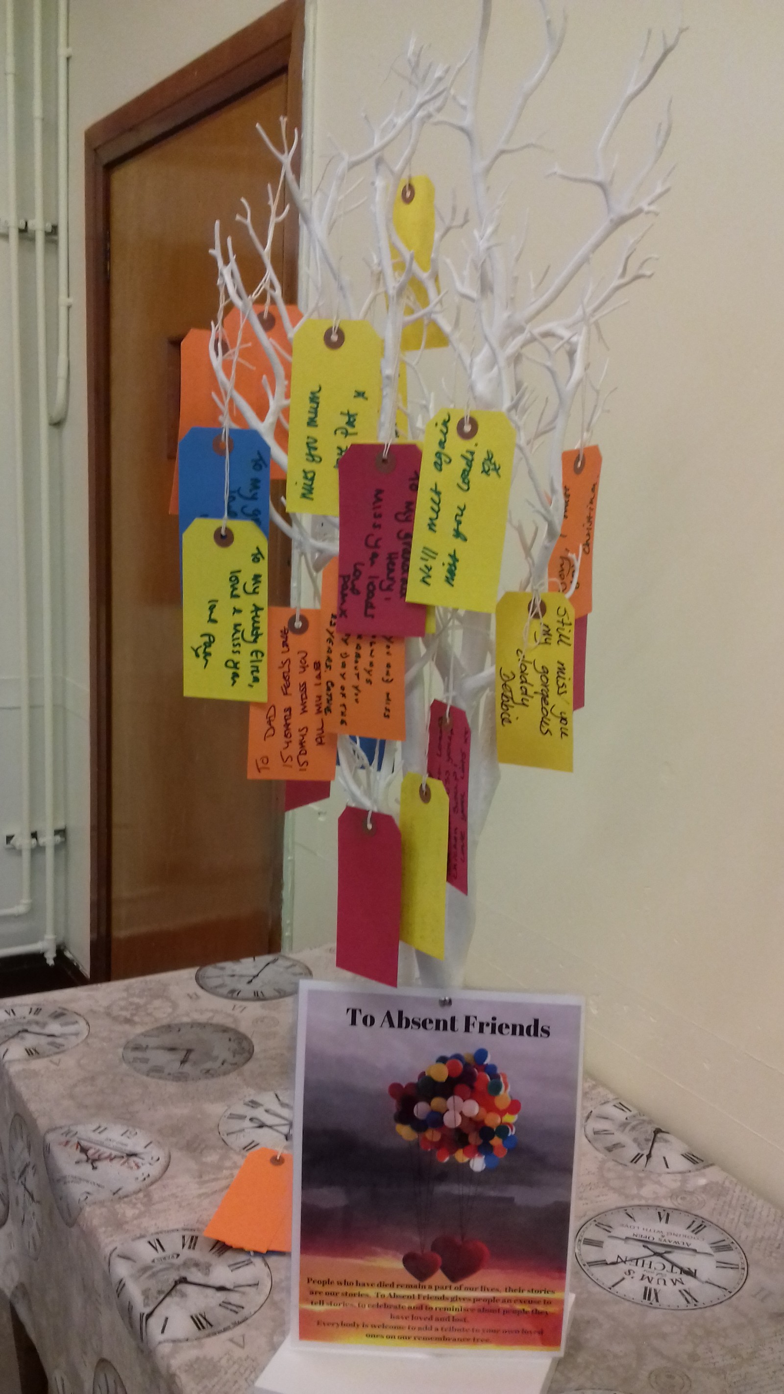 Remembering absent friends at the Beacon Club, Edinburgh