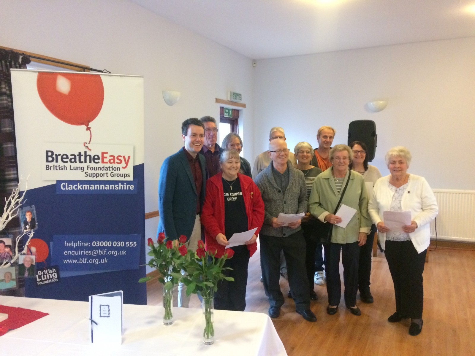 Breathe Easy Clackmannanshire honouring Absent Friends