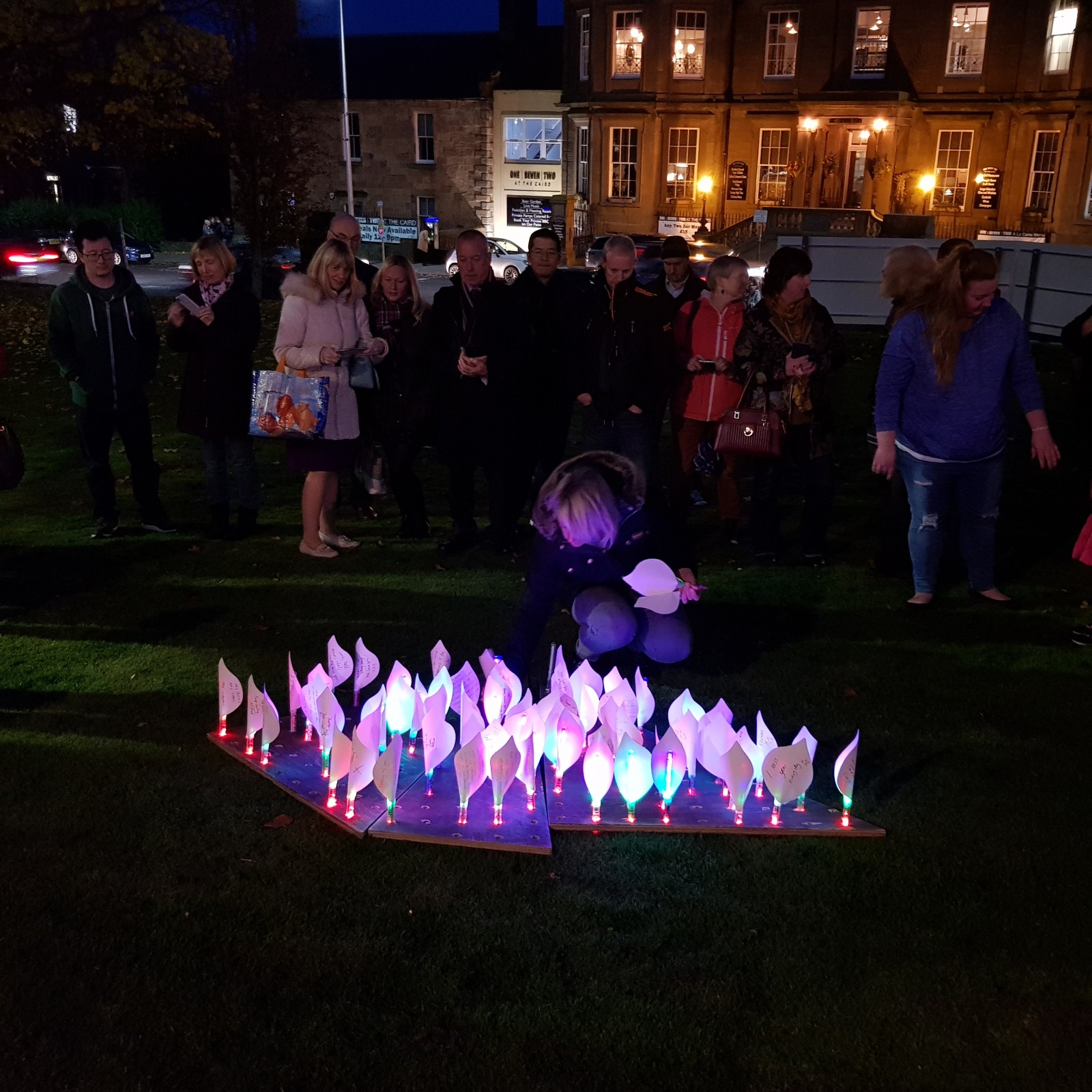 Launch event at Dundee University: Illuminated Lily Garden