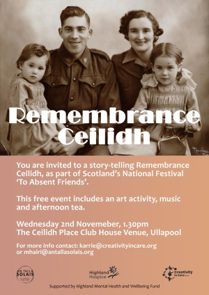 A flyer for the event decorated with a black-and-white photo of a family and a pink background. The text provides the same event details as the listing.